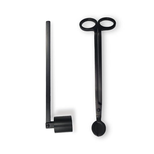 Luxury Black Candle Scissors & Snuffer Set | Elegant & Practical