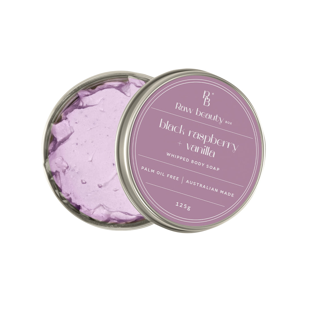 Black Raspberry Vanilla Whipped Face Soap 125g | Hydrating & Nourishing Cleanser