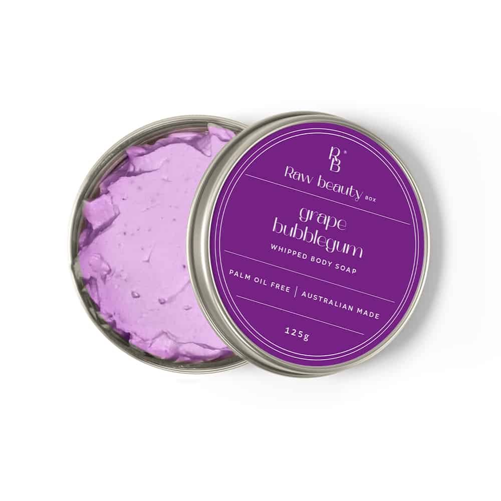 Grape Bubblegum Whipped Face Soap 125g | Hydrating & Gentle Cleanser