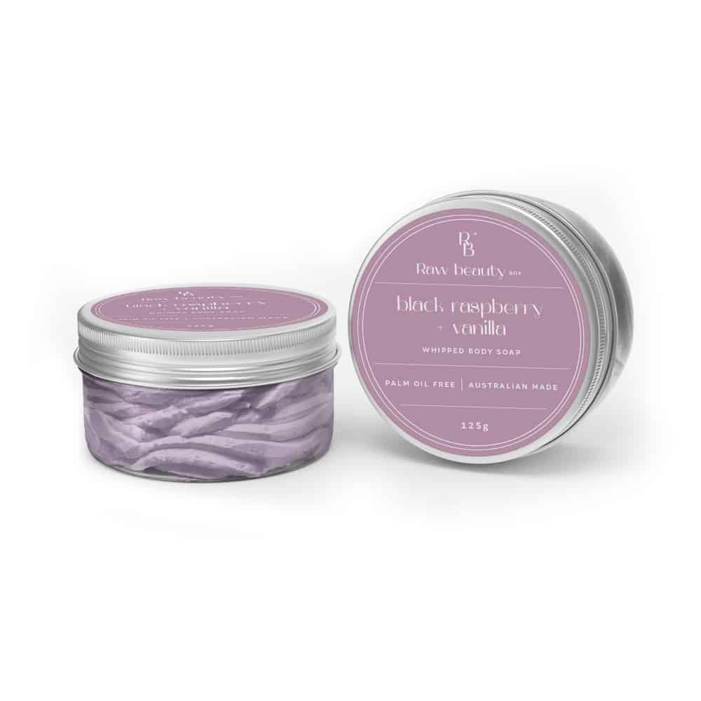 Black Raspberry Vanilla Whipped Face Soap 125g | Hydrating & Nourishing Cleanser