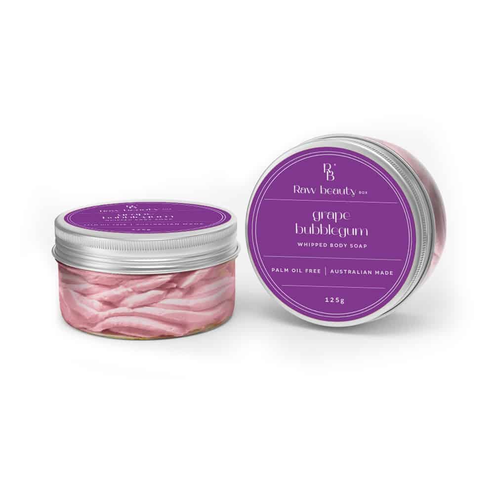 Grape Bubblegum Whipped Face Soap 125g | Hydrating & Gentle Cleanser