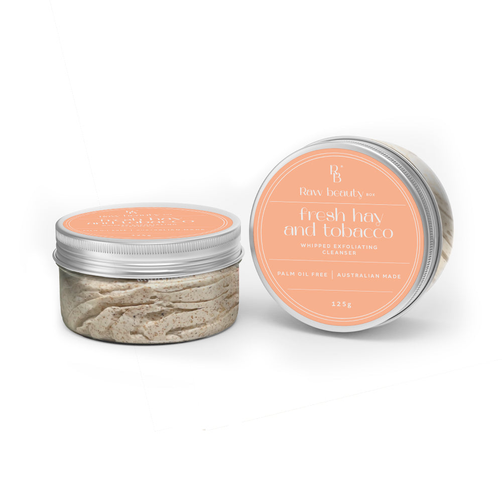 Fresh Hay & Tobacco Whipped Exfoliating Cleanser 125g | Deep Cleansing & Hydrating