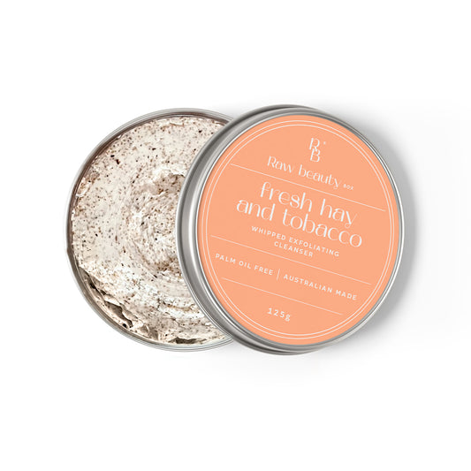 Fresh Hay & Tobacco Whipped Exfoliating Cleanser 125g | Deep Cleansing & Hydrating